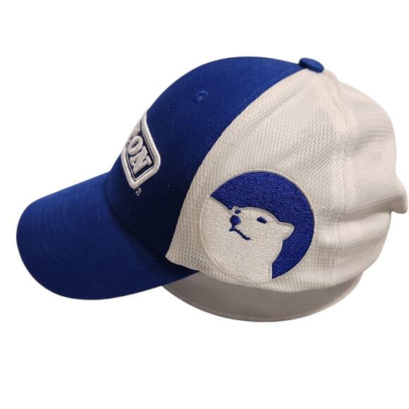 Horton Hat Men's Adjustable Blue White Two-Tone Logo Trucker Cap - Picture 3 of 5